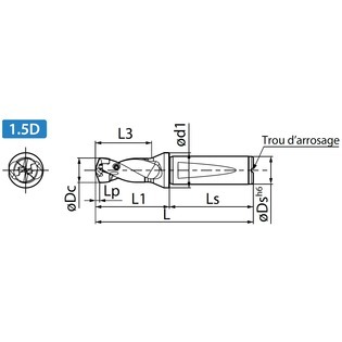 Sf-dra - foret à plaquettes 1.5xd